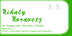 mihaly moravetz business card